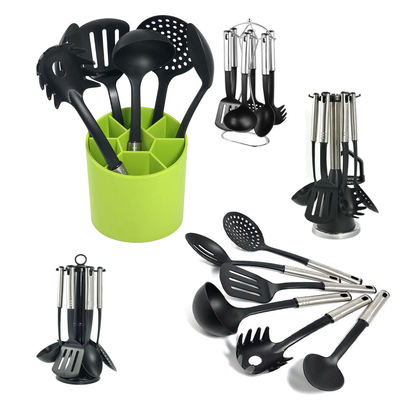7 Piece Nylon Kitchen Utensil Set Food Safe Kitchen Accessories for Effortless Cooking