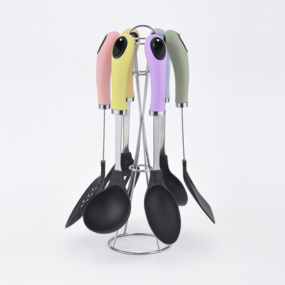 Kitchen Household Utensil Set with Non-Stick Cooking Tools and Stainless Steel Handle