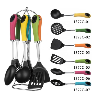 Kitchen Household Utensil Set with Non-Stick Cooking Tools and Stainless Steel Handle