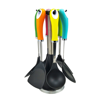 Kitchen Household Utensil Set with Non-Stick Cooking Tools and Stainless Steel Handle