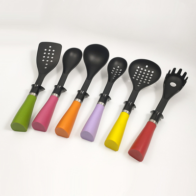 Non-stick Kitchen Utensils Set with Colorful Nylon66 Handles and Silk Printing Logo