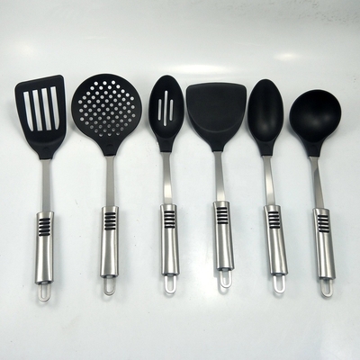 Nylon Kitchen Utensils Set with Rotating Stand and Multi-functional Kitchen Gadgets