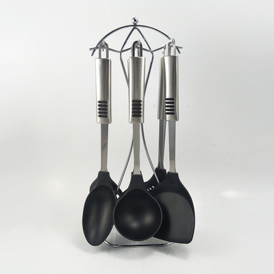 Nylon Kitchen Utensils Set with Rotating Stand and Multi-functional Kitchen Gadgets