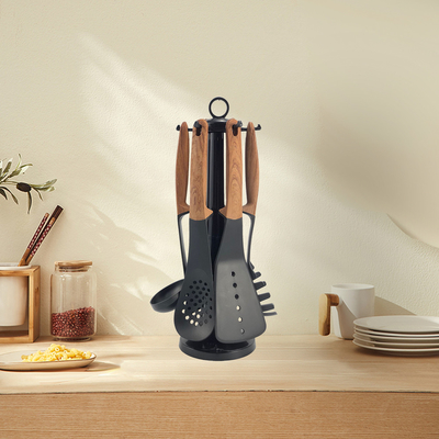 Kitchen Accessories Cooking Utensils Non Toxic Customized with Black ABS Handle Tools