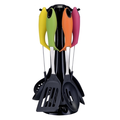 Sustainable Rotating Stand Kitchen Gadgets Nylon Kitchen Utensils Set with Performance