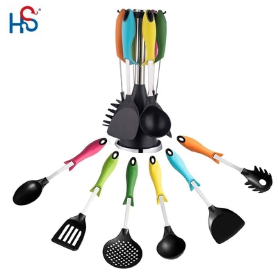 Sustainable Rotating Stand Kitchen Gadgets Nylon Kitchen Utensils Set with Performance