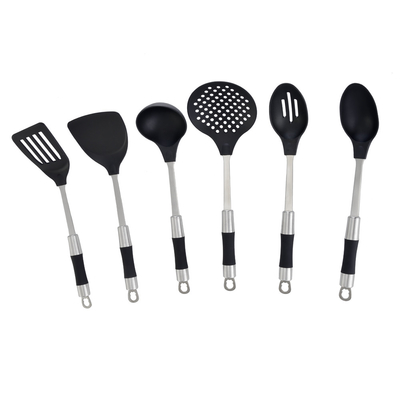 Plastic Spoon Spatula Fork Ladle Tong Turner Cooking Utensil Set with Customized Logo