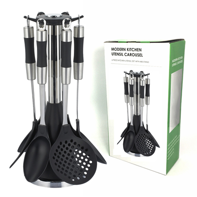 Plastic Spoon Spatula Fork Ladle Tong Turner Cooking Utensil Set with Customized Logo